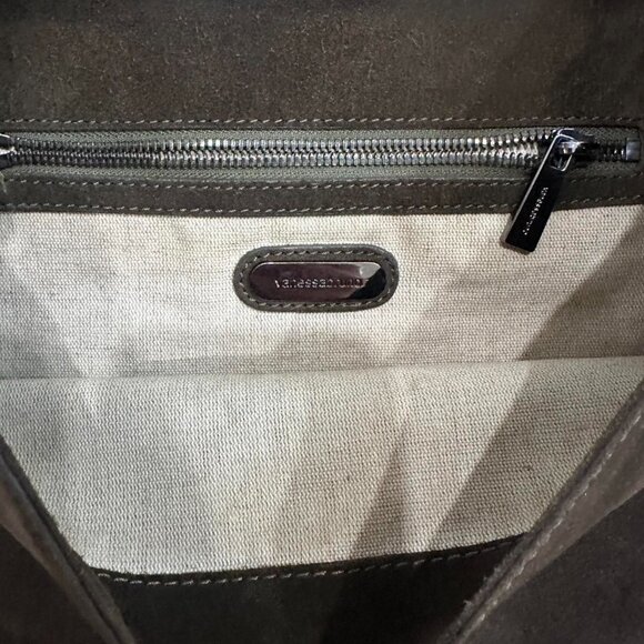 Timeless Vanessa Bruno Suede Satchel Bag with Eyelet Details Boho Chic 2010 Coac - Picture 4 of 8